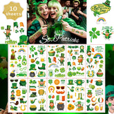 100 PCS St. Patrick's Day Temporary Tattoos,Face Body Shamrock Accessories Tattoos Stickers for Saint Patrick's Day Party Favor Decoration(Style Two)